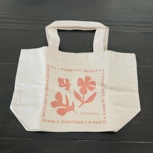 JOSIE MARAN Tote Bag Mini Size Travel Reusable Handles Adorable Canvas Cream